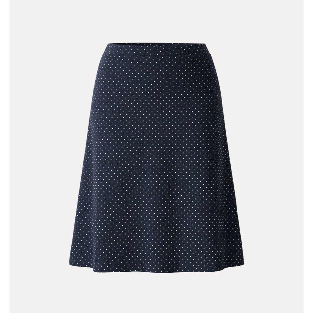 OGL Move Women’s Blue/White Polka Dot A-Line Knee Length Skirt Size XL Preppy
